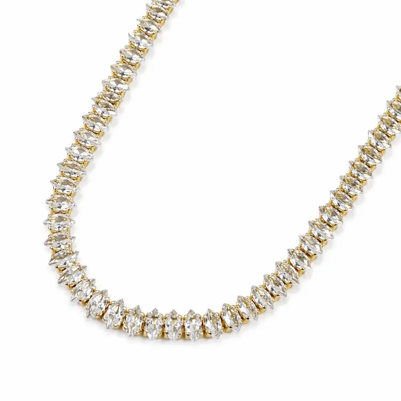 Marquise Cut Sparkle Tennis Necklacee