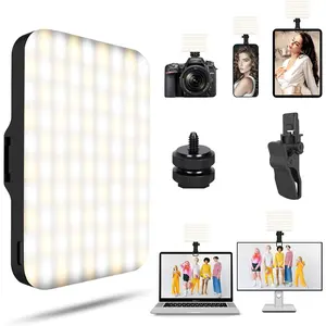 Selfie Light - BANSINE USB-Rechargeable LED Phone Light - Portable Photo Light with 97+ CRI, Up to 6500K Color Temperature for Selfie, Zoom Conference, Video, Makeup and Live Stream