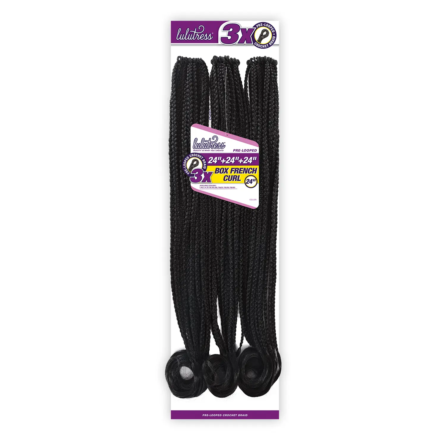 Sensationnel Lulutress Pre-Looped 3X Box 24" Crochet Braid Style Hair Braids, Synthetic Extensions & Pieces, Boho Curls, DIY Hair Extensions, Boho Braids, Braids Hairstyles