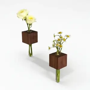 Plant Flowers Fridge Magnets, Vase Glass Magnet Refrigerator Sticker Decor Floral Gift