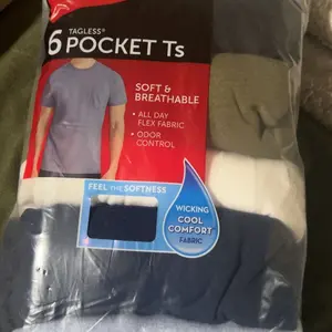 Hanes Men's 6-Pack Pocket T-Shirts – Soft, Breathable, Assorted Colors, S-2XL