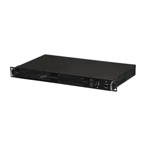 212 MAIN 1U Compact Aluminum & Steel Rackmount Server Case - 5.25in Size, 1 External Hot Swap Drive Bay, Black Home Storage Rackmount Unit with Indoor Rack Accessories