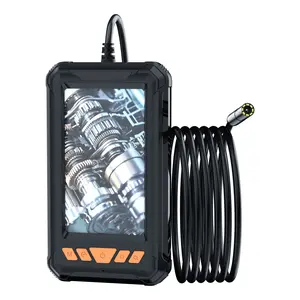 Industrial Endoscope with Adjustable LED, 1080P HD Inspection Camera, 4.3 Inch LCD Screen, 8 Leds, 16.5 Feet Semi-Rigid Cable