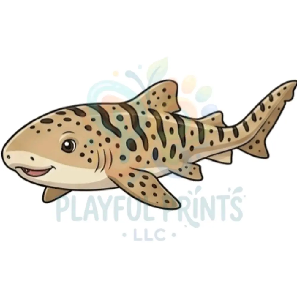 Handmade Vinyl Zebra Shark Sticker - Self Adhesive Label, DIY Supplies for Scrapbooking