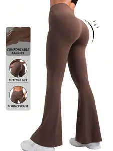 Women's High-Waisted Flare Yoga Pants, Comfortable and Stylish, Perfect for Sports, Peach Butt Fit, Waist Cinching, Flare Leg Design