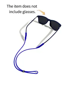 Adjustable Silicone Eyeglass Strap for Kids and Adults with Anti Slip Round Hole Design Comfortable Neck Hanging Glasses Chain for Daily Use Travel and Sports Adjustable Lanyard