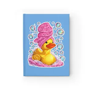 Rubber Duck Bath Time Journal — Cute Spa Bubble Notebook