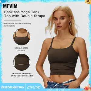 MFVIM Women's Athletic Fitted Solid Wireless Sports Bra - Quick-Dry, Breathable, Comfortable Yoga Wear Fitness Vest for Indoor & Outdoor Activities, Workout Apparel