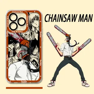 Chainsaw Man Anime Soft Phone Case for iPhone 17/16/15/14/13/12/11 Pro Max Shockproof TPU Silicone Cover with Camera Guard & Precise Cutouts
