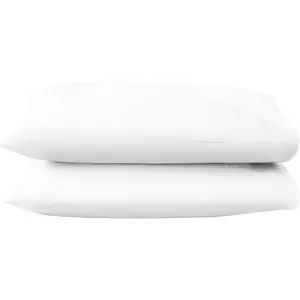 Cotton Pillow Cases  Size Set of 2- Cotton Pillowcases GOTS Certified 300 Thread Count - Naturally Cooling Comfortable Breathable & Soft Pillow Cases (White, )