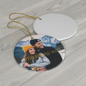 Custom Couples Christmas Ornament