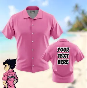 Personalized Vegeta badman Shirt pink Dragon ball Z button up hawaiian shirt, Anime Style, Aloha Button Down, Festival Fashion, Gift for Him Her, Unisex Casual Summer Top, Holiday Outfit Essential, Limited Stock