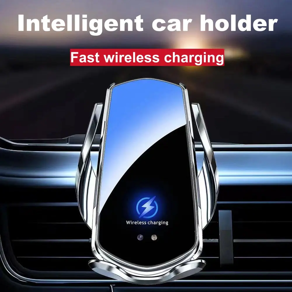 Wireless Automatic Clamping Smart Sensor Car Phone Holder Fast Charger Mount 10W