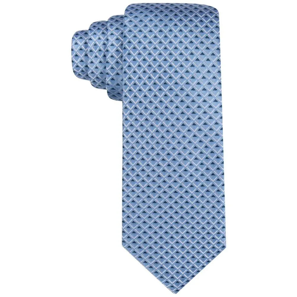 Ryan Seacrest Mens Irvine Neat Self-tied Necktie blue One Size