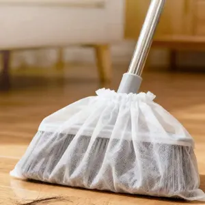 10pcs/set Disposable Broom Dust Cover, Made Of Non-Woven Fabric Household Broom Cleaning Wipes, Can Remove Lint, Wear-Resistant, Suitable For Slouchy People Floor Cleaning, Static Electricity Dust Collecting Disposable Sticky Bags