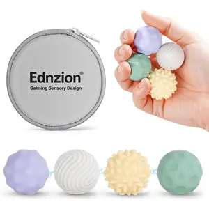 Fidget Toys Adults – 4PCS Magnetic Silicone Stress Balls for Anxiety, Focus & ADHD Relief, Textured Sensory Desk Gadgets, Stocking Stuffers or Relaxing Gifts for Women, Teens, GirlsBWNO