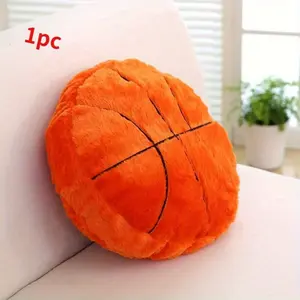 Plush Basketball Pillow for Kids, Home Decor Round Cushion, Multi-Purpose Soft Plush Ball Pillow, Room Decoration, Soft Padded Cushion, Soft Cushions