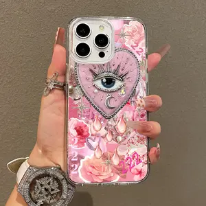 Trendy Magnetic Case for iPhone11/12/13/14/15/16/17/promax, Angel Number Evil Eye Collage Ultra Slim, MagSafe Support, Shockproof | Playful & Fun Style