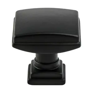 212 MAIN Classic Traditional Door Knob, 1.25 in. Dia., Matte Black Finish, Tailored Look, with Included Mounting Screw