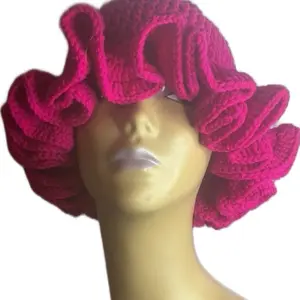 Crochet Hat - Vibrant Pink Color, Soft and Cozy Material, Perfect for Everyday Wear