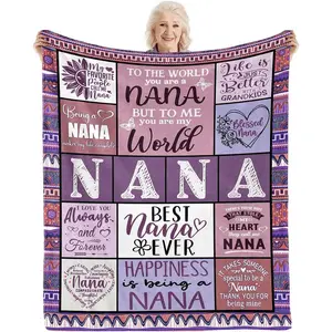 1pc280gsm Nana Gifts, Gifts for Nana, Nana Gifts Blanket for Grandma, Gifts for Nana Birthday from Granddauther Grandson, Birthday Gifts for Nana, Best Nana Gifts, Nana Gifts from Grandkids