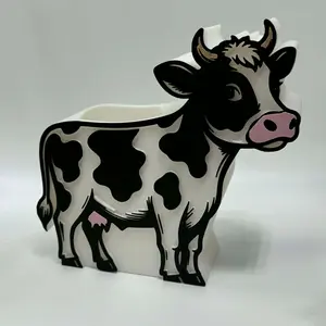 Holstien Cow Soap Holder Make up Brush Pencil Holder 3D Printed Home Decor Organization