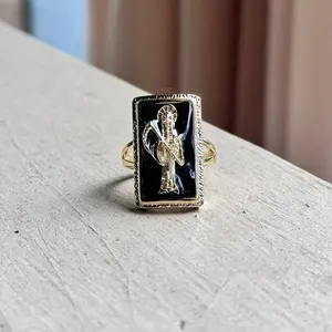 Santa Muerte Adjustable Ring