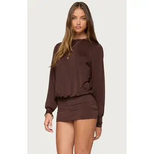 Edikted Women's Guilia Backless Long Sleeve Romper