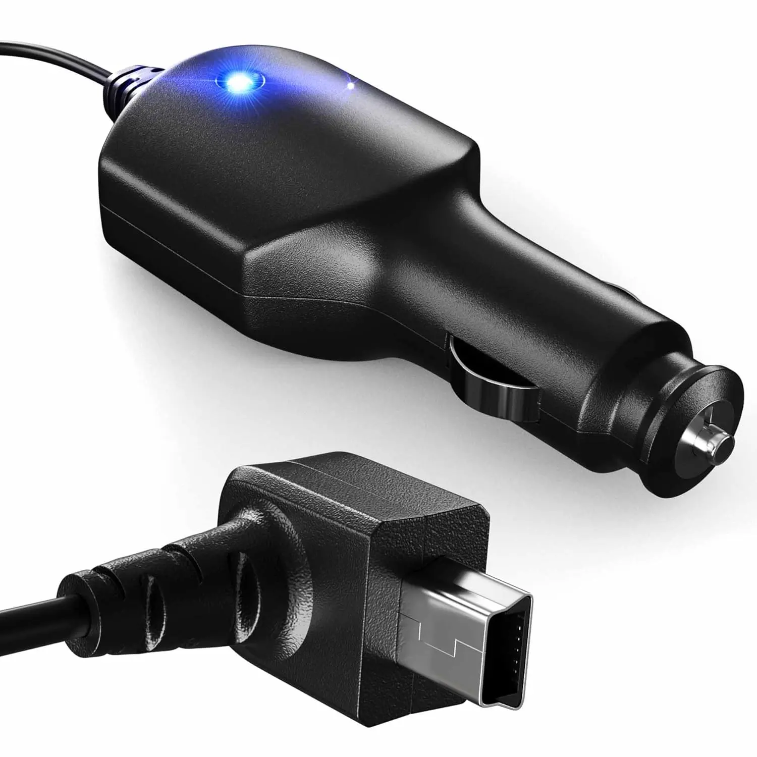 Garmin GPS Car Charger Power Cord Accessory - 13 ft Long Reach Vehicle/Cars Accessory, Mini USB Replacement Cable for Nuvi, Dezl, Drive, DriveSmart, DriveAssist, RV, Zumo (Without Traffic)
