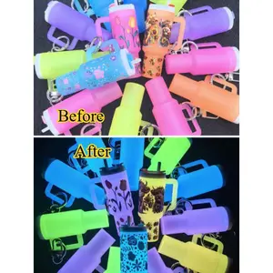 70pcs Luminous Mini Keychains Stickers Set Can Used To Be Gift or Lipstick and Coin Storage