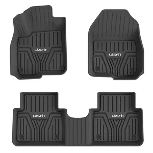 LASFIT Floor Mats Fit for 2017-2022 Honda CR-V (Include Hybrid Models), All Weather TPE Car Liners,1st and 2nd Row Set