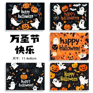 Halloween greeting card handwritten thank you blessing message card gift decoration small card English