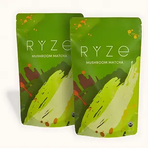 RYZE Mushroom Matcha USDA Organic with 6 Adaptogenic Mushrooms and Ceremonial-Grade Japanese Matcha for Energy Focus Digestion Immunity with Turkey Tail Shiitake Lion's Mane Reishi