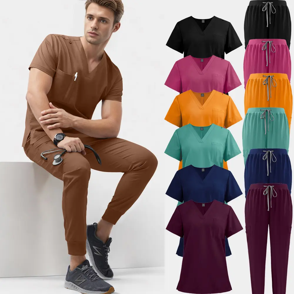 Multi-Color Scrub Set with Quick-Drying and Skin-Friendly Scrub Suits - Ideal Uniforms for Nurses and Men & Women Workers in Healthcare and Other Fields