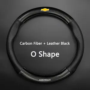 Leather Anti-Slip Car Steering Wheel Cover for Chevrolet Models, Durable Grip Design, Perfect Fit for Multiple Chevy Vehicles