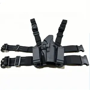 Combination Leg Holster G17 Tactical Thigh Gun Holster Impact Resistant Polymer Quick Draw System Outdoor Training Anti-Drop Lock Gear  Tree Saddle Hunting Applicable to both men and women gun case Level 3 Right Hand