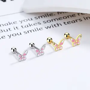 UURiel Dragonfly Shaped Earrings Stainless Steel Simple Women's Earrings Send GF Gift Jewelry