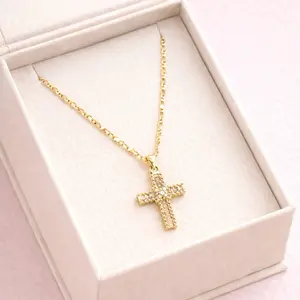BS Jewelry Cross Pendant Necklace – Stainless Steel Minimal Style