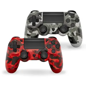 2 Pack Wireless Game Controller for PS4 PC, With Double Vibration, Six Axis Gyro, Classic layout, Touch Pad, Speaker, Camo Set