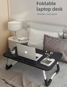 Oversized portable laptop desk ideal for eating, reading and writing in bed, on the sofa, on the floor - stable, durable and foldable