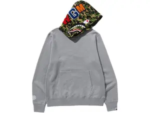 Bape ABC Camo Shark Pullover Hoodie Gray