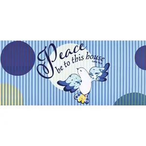 360 stand Mildew-Resistant Doormat Insert, Dicksons DMI-2164 Model, Featuring a Peace Message for Household Use, Peacemessage