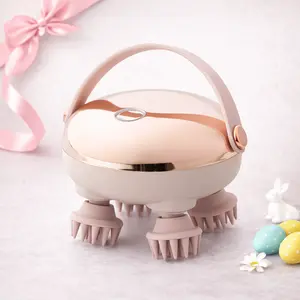 Handheld Hair Scalp Massager with Waterproof Removable Claws, Rose Gold, Suitable for Scalp and Hair Use at Home