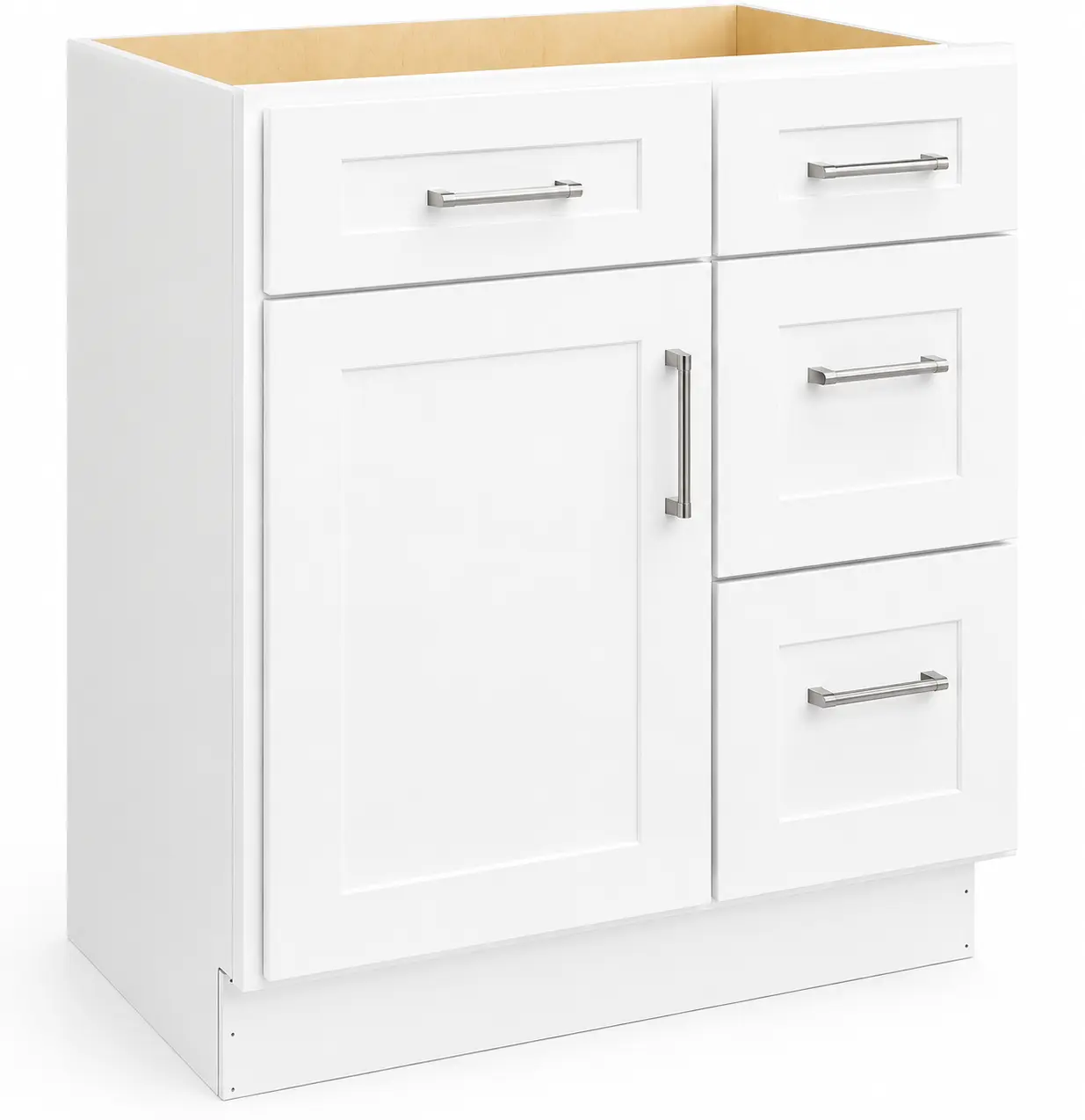 V3321DR Vanity Sink Base Cabinet | 33" Wide x 34-1/2" High x 21" Deep | 1 Door | 3 Right Drawers | Launch Cabinet Collection