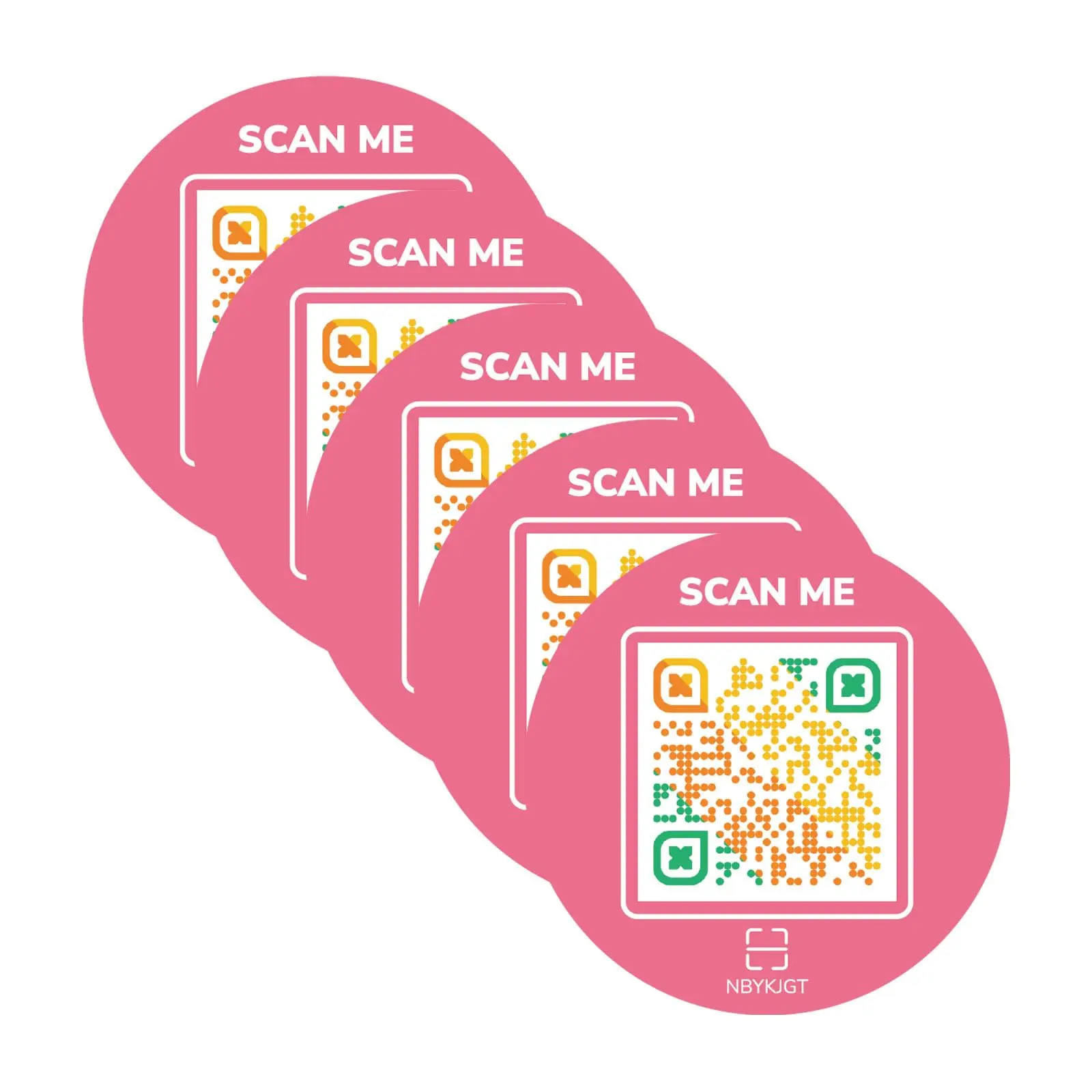 Round Sticker pink-5