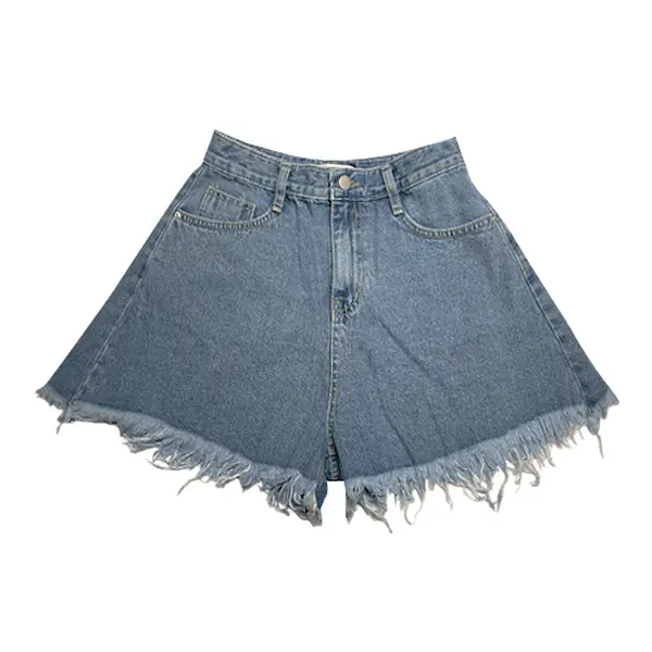 COZY FLARE DENIM SHORTS