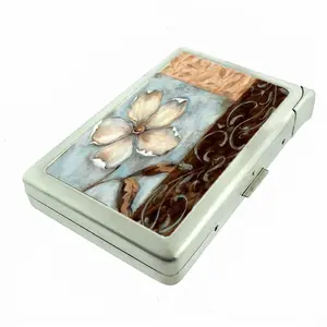Tuscan Floral Design Metal Case with Built in Lighter