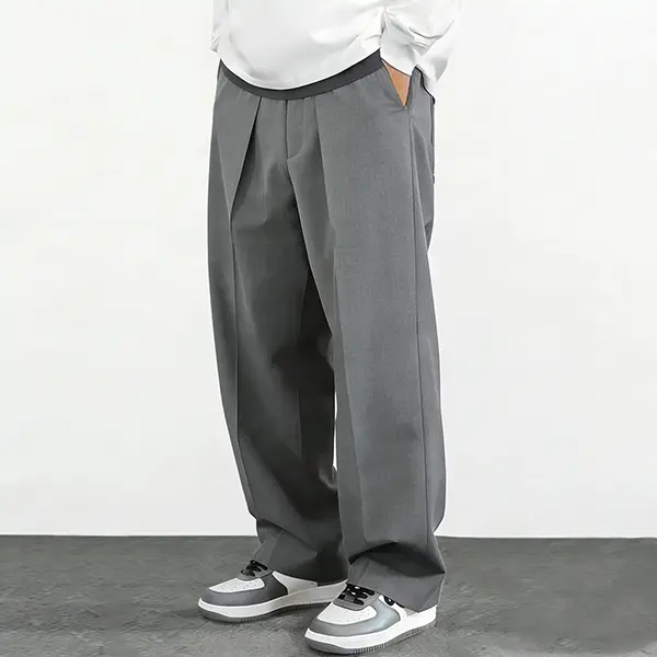 Men's spring/summer lightweight loose straight-leg casual dress pants, basic solid color simple versatile spring trousers, comfortable breathable style suitable for various occasions in daily life.men's wear flash sale. - TikTok Shop Men's spring/summer lightweight loose straight-leg casual dress pants, basic solid color simple versatile spring trousers, comfortable breathable style suitable for various occasions in daily life.men's wear flash sale. - TikTok Shop