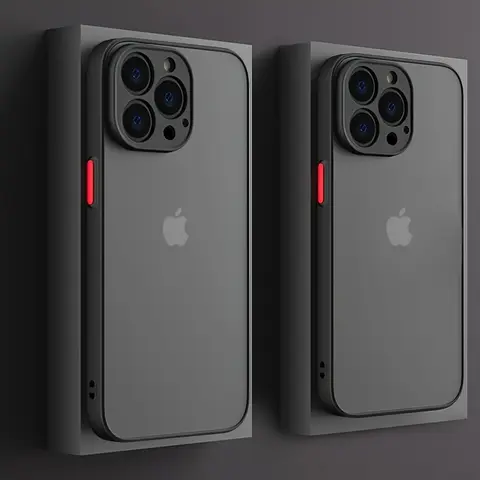 Luxury Shockproof Durable Matte Phone Case - Translucent Polycarbonate Cover, Protective Universal Phone Accessories for iPhone 11/11Pro/11Pro Max/12/12Mini/12Pro/12ProMax/13/13Mini/13Pro/13ProMax/14/14Plus/14Pro/14ProMax/15/15Plus/15Pro/15ProMax