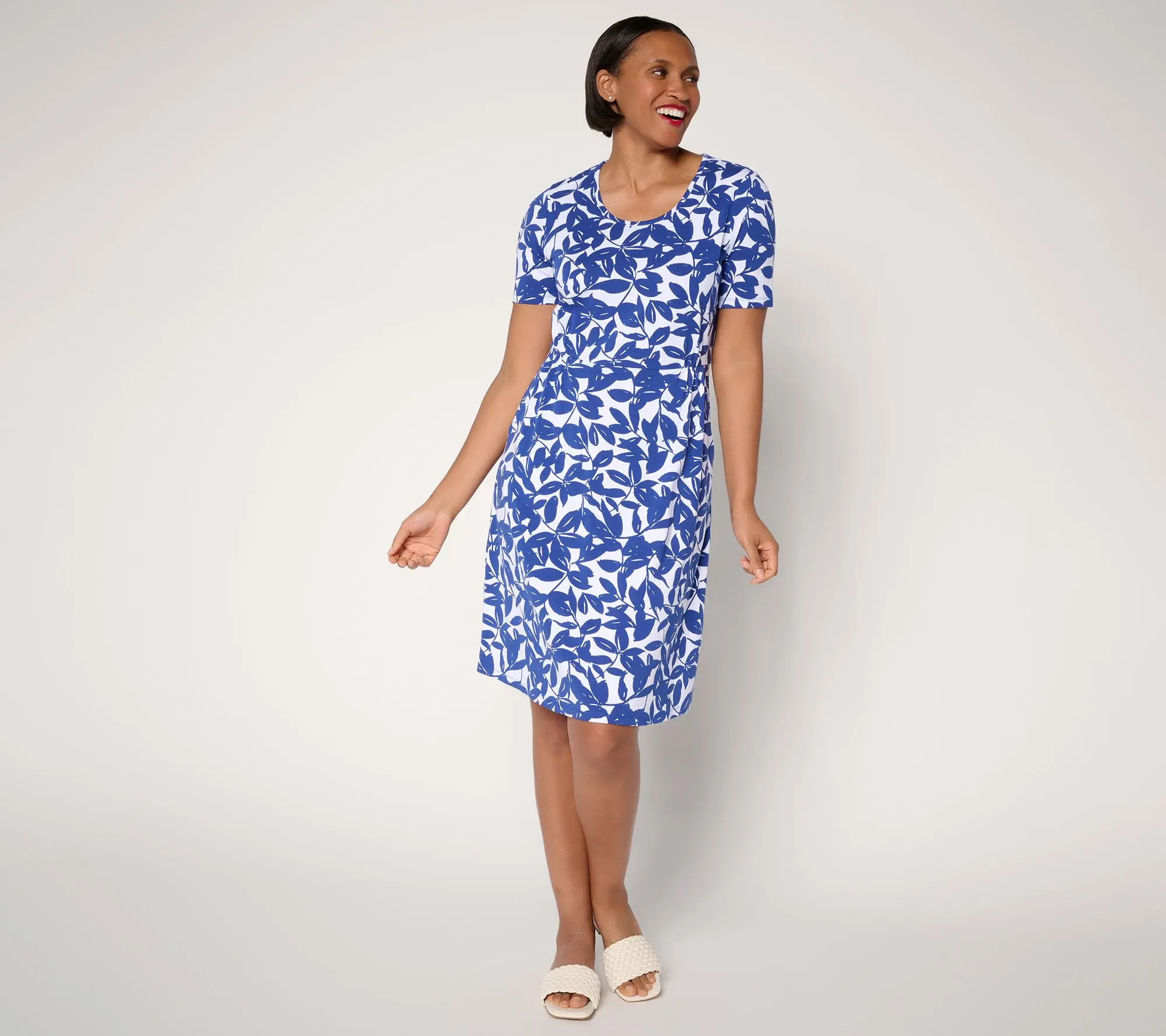 Denim & Co. Tall Favorite Jersey Printed or Solid Dress